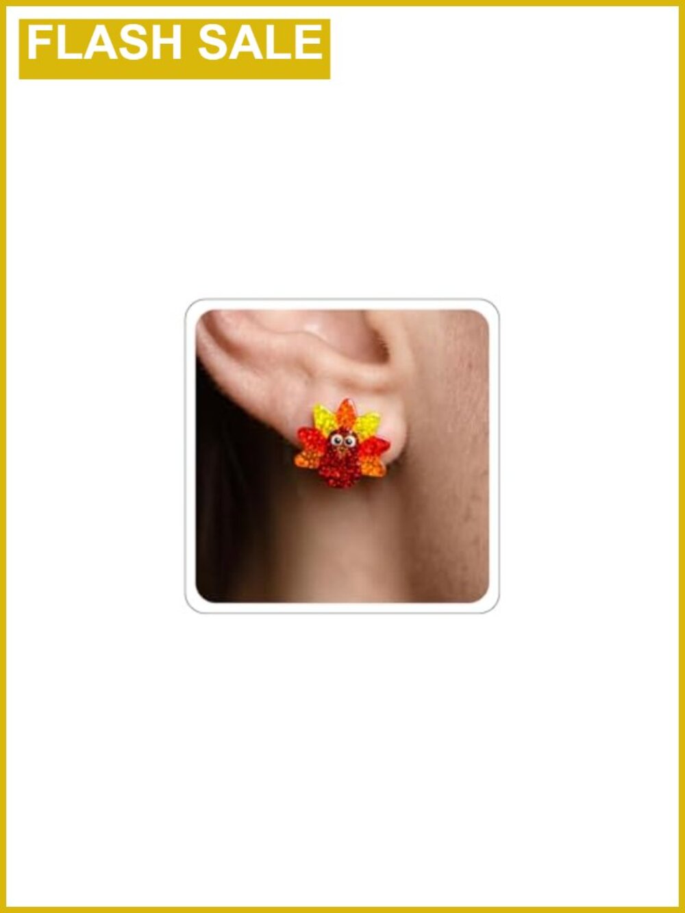 Stud Earrings Turkey Pumpkin Leaves Corn Thanksgiving Fall Jewelry